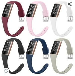 NWT Fitbit Silicone Replacement Straps 6 pack